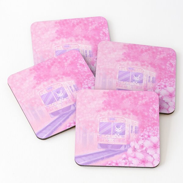 Sakura Train Ride Coasters (Set of 4)