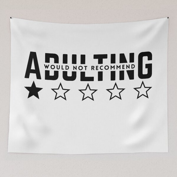 Item preview, Adulting would not recommend (W) designed and sold by kawaso.