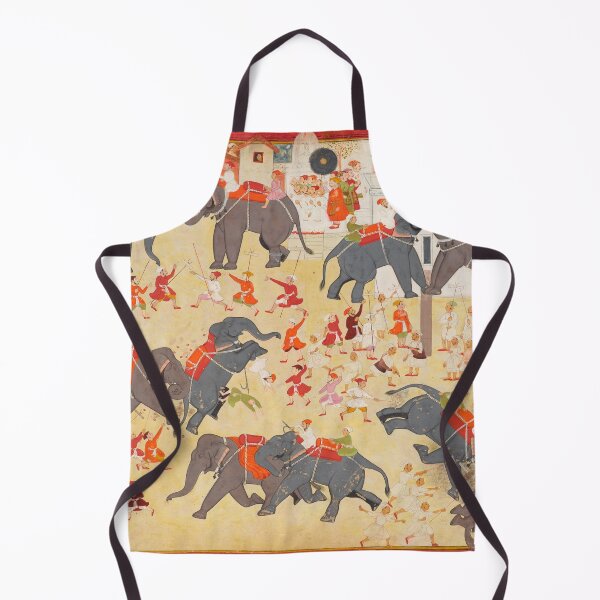 Item preview, Maharana Raj Singh Observing an Elephant Fight designed and sold by HinduArtGallery.