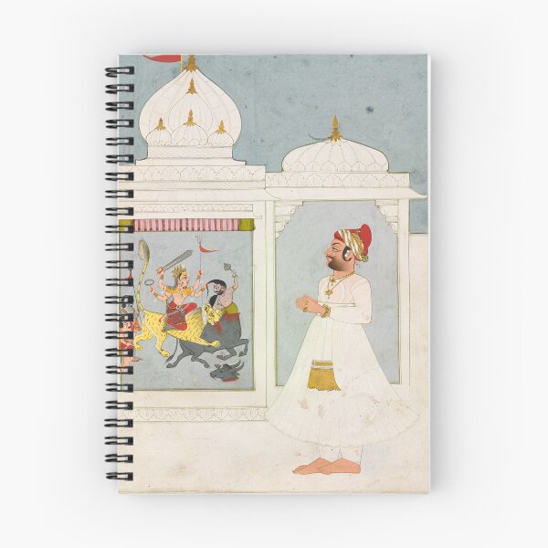 Item preview, Thakur Ajit Singh Worships the Goddess designed and sold by HinduArtGallery.
