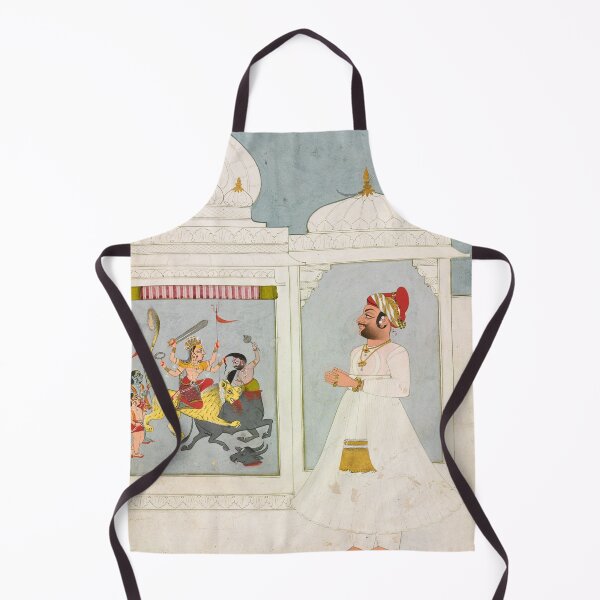Item preview, Thakur Ajit Singh Worships the Goddess designed and sold by HinduArtGallery.
