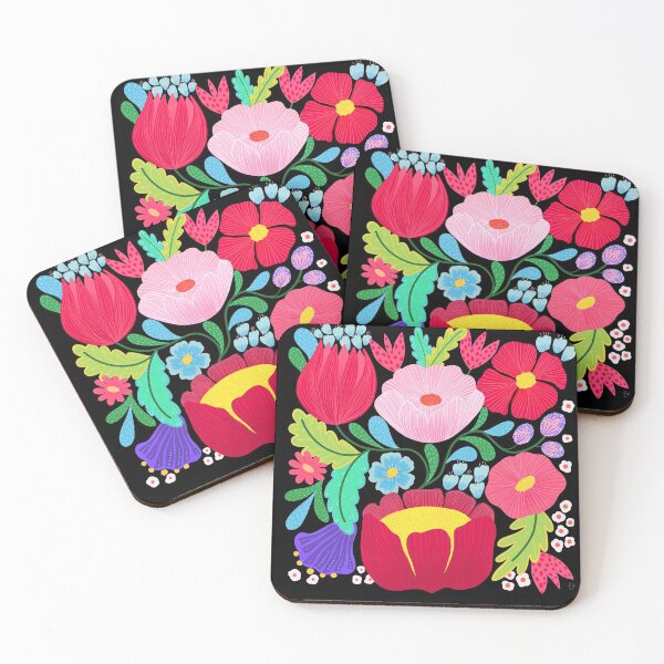 Item preview, Bright Folksy Flowers designed and sold by ToEllaBloom.
