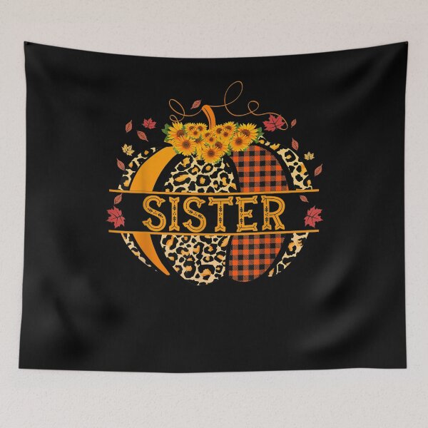 Item preview,  Sister Pumpkin Leopard Print Sunflower Buffalo Plaid Gift designed and sold by rubysheila.