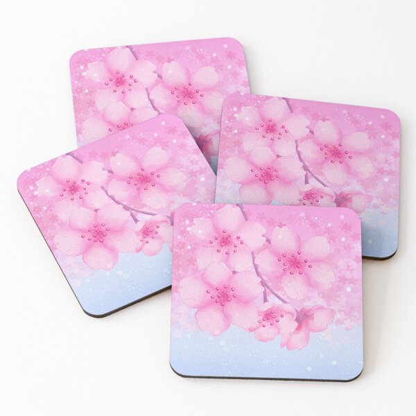 Cherry Blossoms Coasters (Set of 4)
