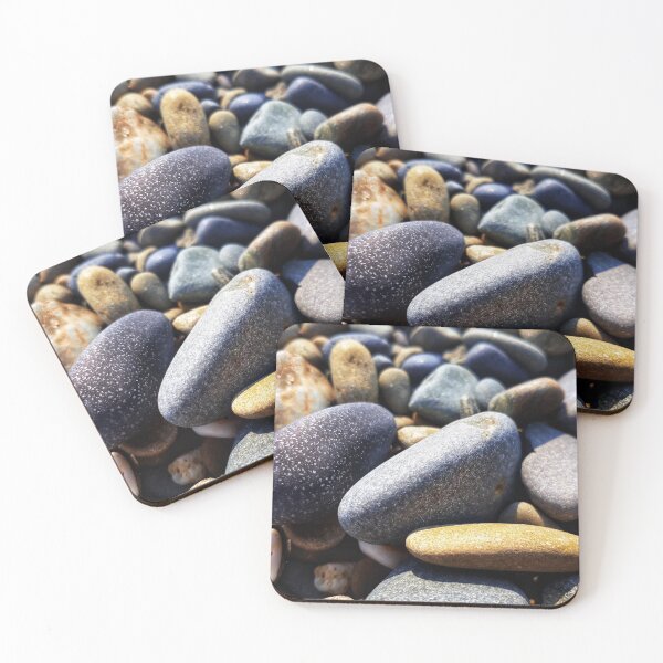 Item preview, Beach Pebbles Greys Vintage Yellow Colors designed and sold by Beachy.