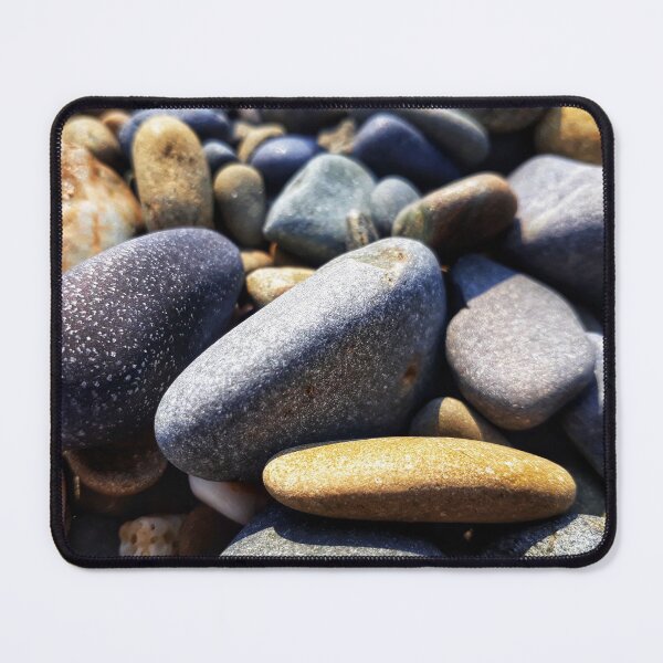 Item preview, Beach Pebbles Greys Vintage Yellow Colors designed and sold by Beachy.