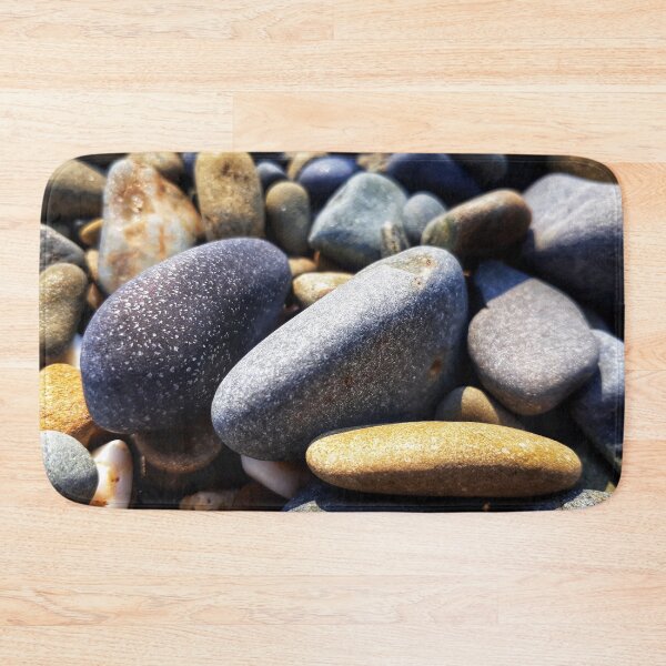 Item preview, Beach Pebbles Greys Vintage Yellow Colors designed and sold by Beachy.