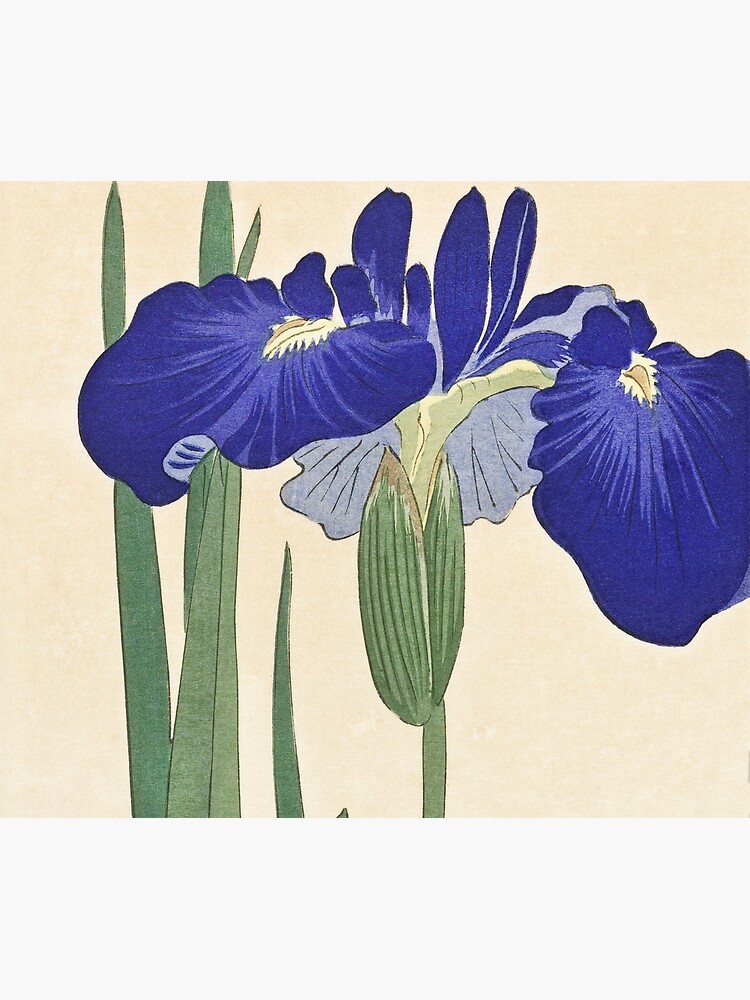 Blue Iris Flowers (Japandi Vintage) - Ohara Koson