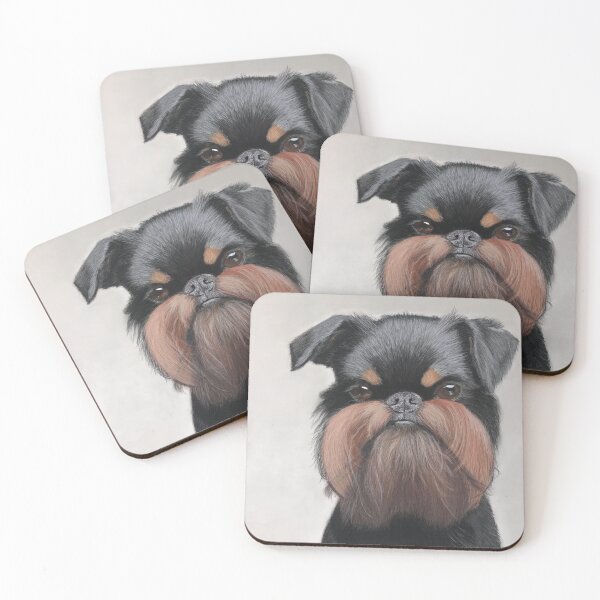 Item preview, Belgian griffon portrait designed and sold by BelgianDogs.