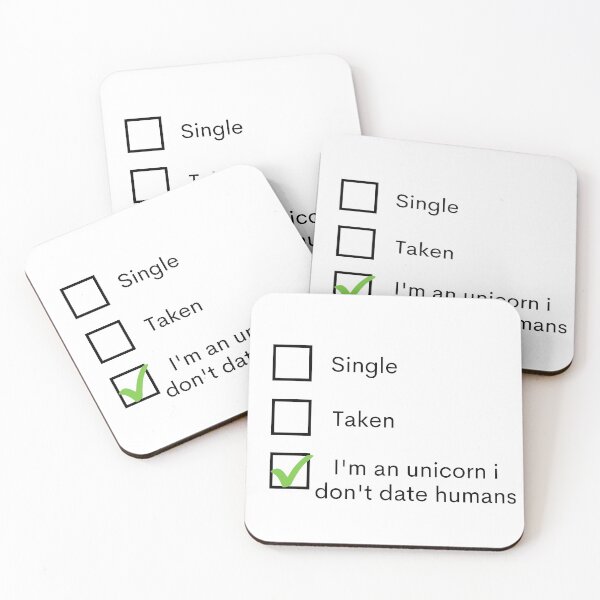 Item preview, Single Taken I'm An Unicorn I Don't Date Humans designed and sold by Amine-Creation.