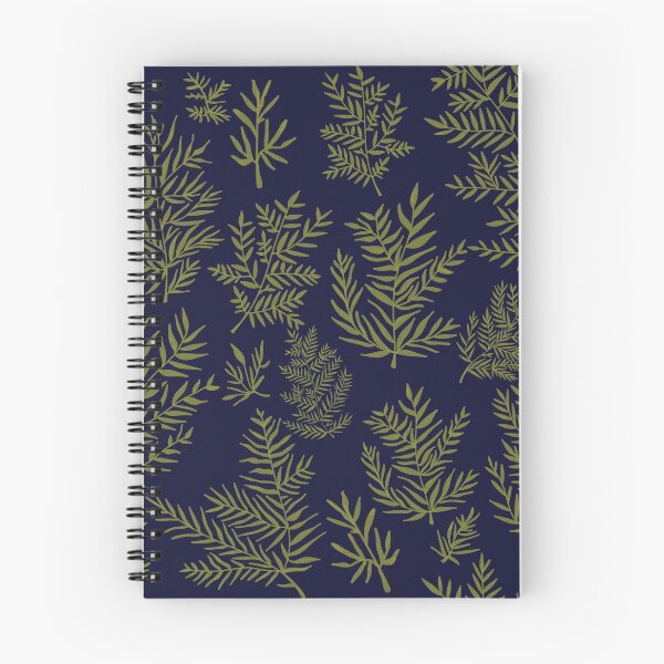 Item preview, Leafy Leaves - Navy and Lime designed and sold by ToEllaBloom.