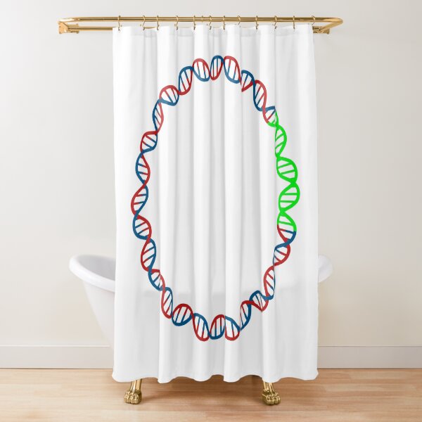Circular DNA Double Stranded Green fluorescent protein Shower Curtain