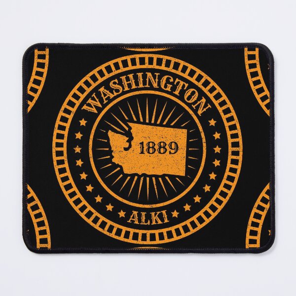 Item preview, Washington - Map Badge Motto Flag Slogan Alki By and By - American State Birthday 1889 designed and sold by Ranggasme.