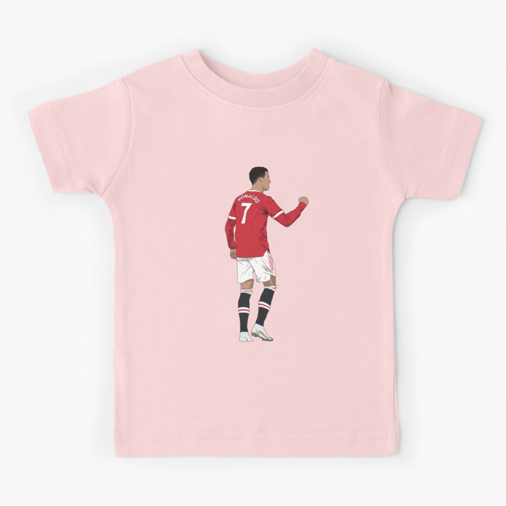 CR7 T Shirt Cristiano Ronaldo Soccer Gift Kids White Print 