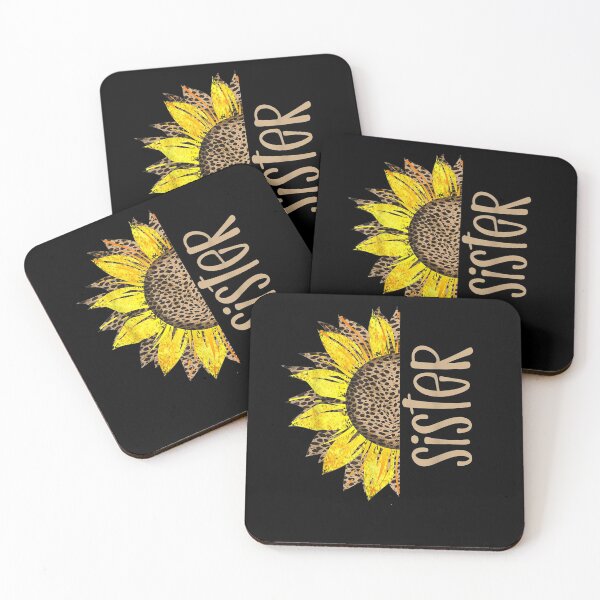 Item preview,  Sister Leopard Print Cheetah Half Sunflower designed and sold by rubysheila.