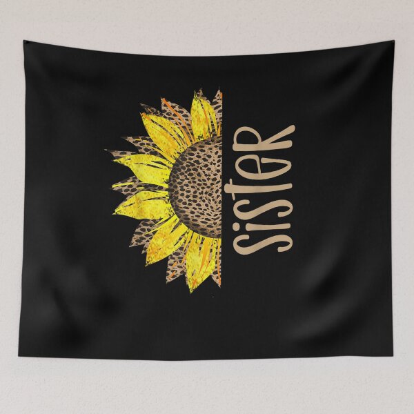 Item preview,  Sister Leopard Print Cheetah Half Sunflower designed and sold by rubysheila.
