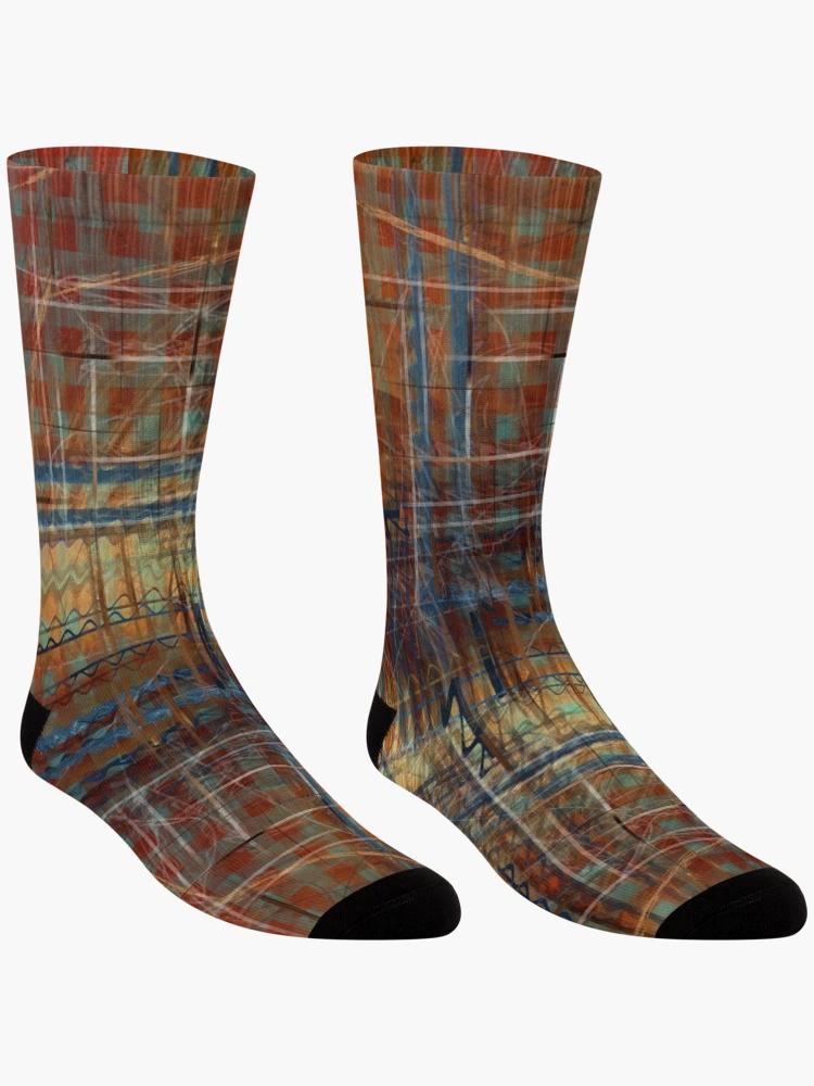 Thumbnail 3 of 5, Socks, Test Pattern designed and sold by StudioBoomBoom.