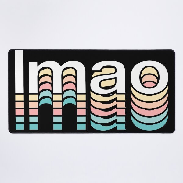 Item preview, Lmao Pastel Retro Aesthetic Modern Typography designed and sold by Fashionmonger.