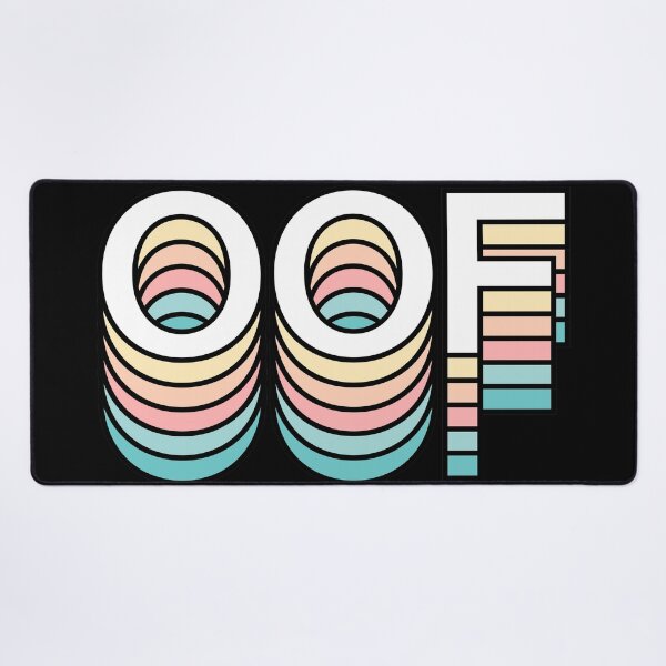 Item preview, OOF Pastel Retro Aesthetic Modern Typography designed and sold by Fashionmonger.