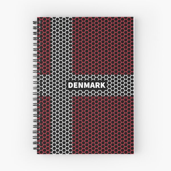 Item preview, Denmark Flag With Honeycomb Design designed and sold by RaybenMedia.