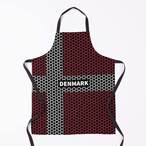 Item preview, Denmark Flag With Honeycomb Design designed and sold by RaybenMedia.