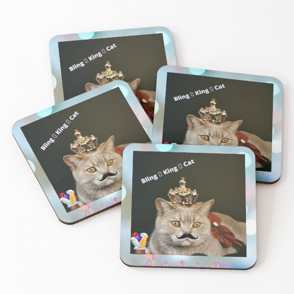 Item preview, Bling King Cat, with a cute and funny regal design  designed and sold by haRexia.
