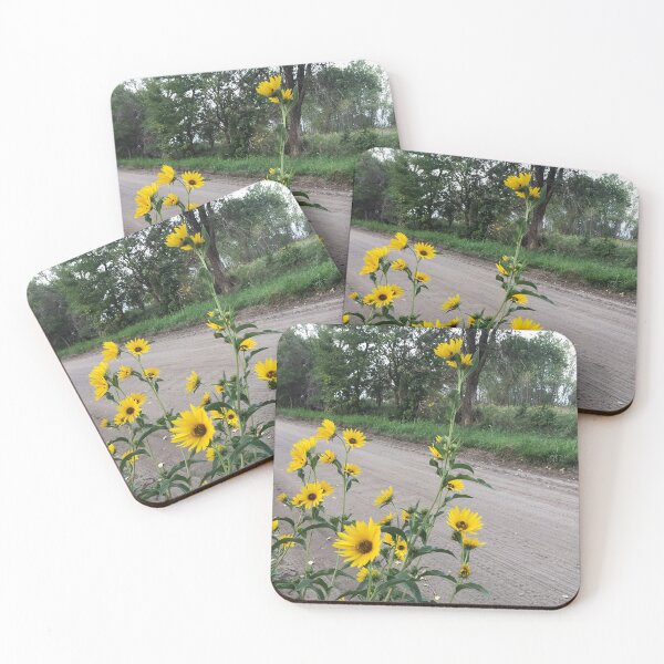 Item preview, Sunflowers Along a Dirt Road in Kansas designed and sold by SlawBoy.