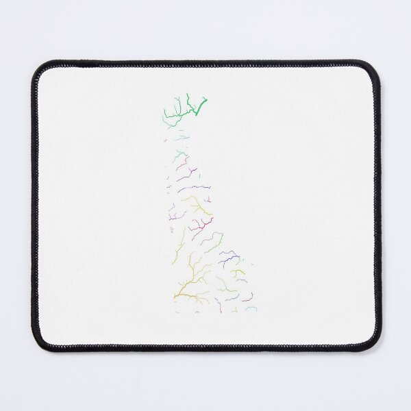 Item preview, Delaware River Basin Map in Rainbow Colours with White Background designed and sold by GrasshopperGeo.