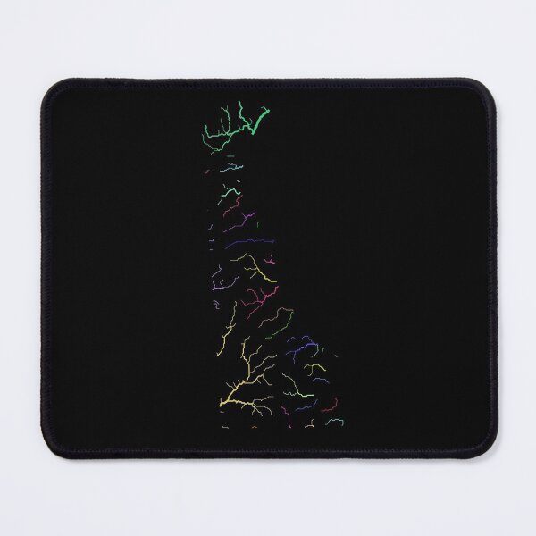 Item preview, Delaware River Basin Map in Rainbow Colours with Black Background designed and sold by GrasshopperGeo.