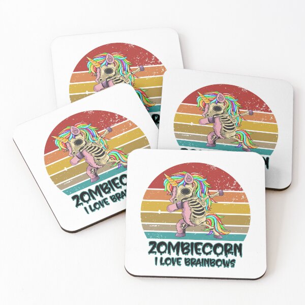 Item preview, Zombie Unicorn I Love Brainbows Punk Gothic Goth Halloween S SK designed and sold by andregiftshopzz.