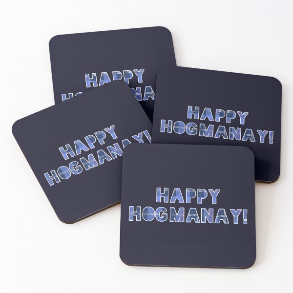 Item preview, Happy Hogmanay Scottish New Year celebration tartan text designed and sold by SolidEarthArt.