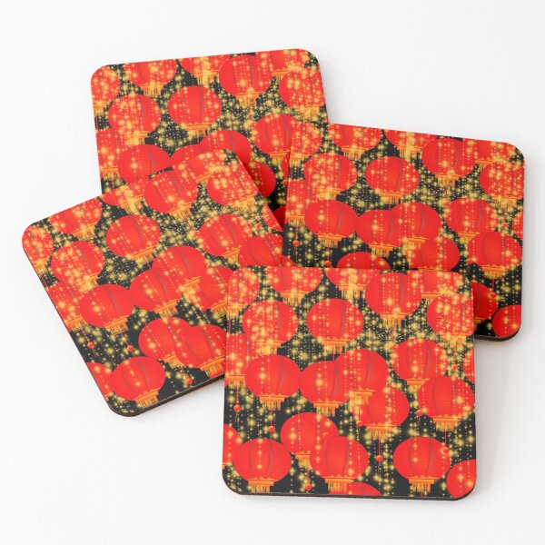 Item preview, Red Chinese Lanterns & Twinkle Lights designed and sold by HolidayBug.