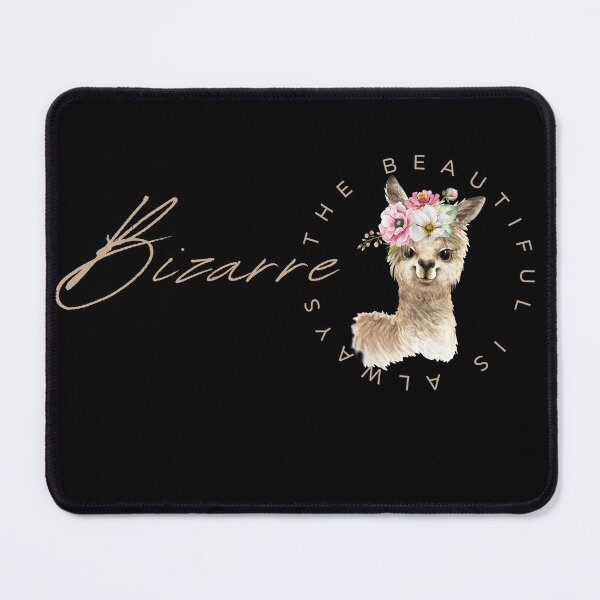 Item preview, The beautiful is always bizarre -Colorful Cute Kawaii Alpaca with Pink Flowers on Her Head Watercolor designed and sold by Red-ElYoubi.