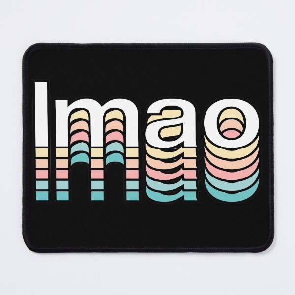Item preview, Lmao Pastel Retro Aesthetic Modern Typography designed and sold by Fashionmonger.