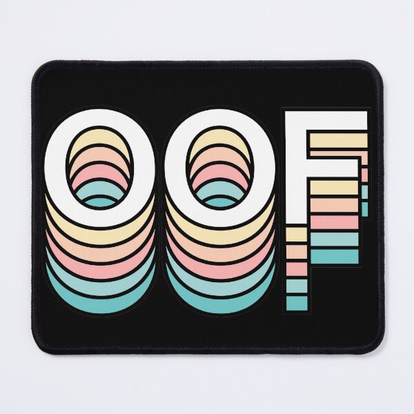 Aperçu de l'œuvre OOF Pastel rétro esthétique typographie moderne créée et vendue par Fashionmonger.