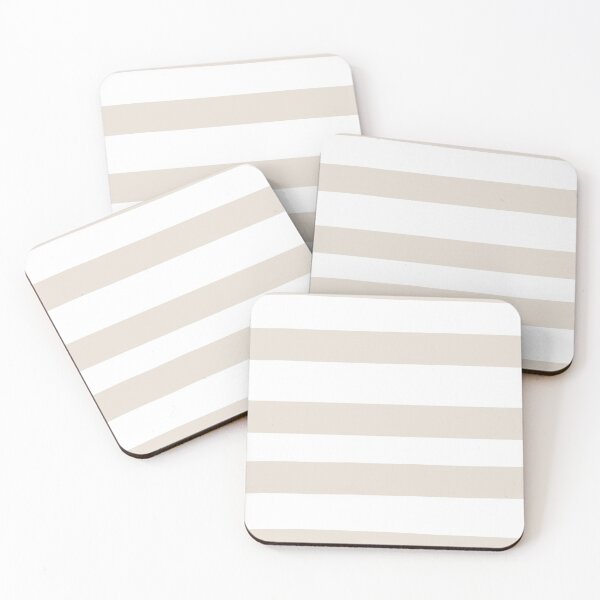 Item preview, Creamy Beige and White Stripe Pattern Coordinates w/ Sherwin Williams 2022 Popular Color Shoji White SW 7042 designed and sold by ColorOfTheYears.
