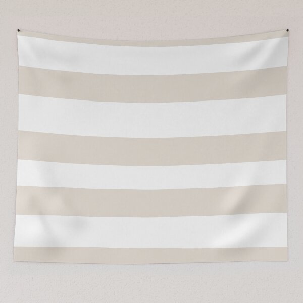 Item preview, Creamy Beige and White Stripe Pattern Coordinates w/ Sherwin Williams 2022 Popular Color Shoji White SW 7042 designed and sold by ColorOfTheYears.