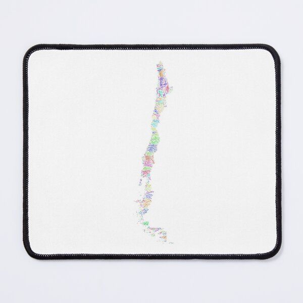 Item preview, Chile River Basin Map in Rainbow Colours with White Background designed and sold by GrasshopperGeo.
