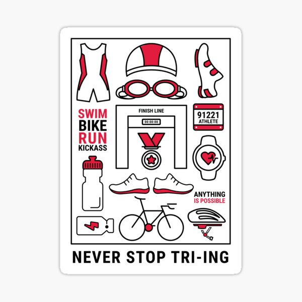 Item preview, "Never Stop Tri-ing" Gear to Succeed designed and sold by nicolegrace15.