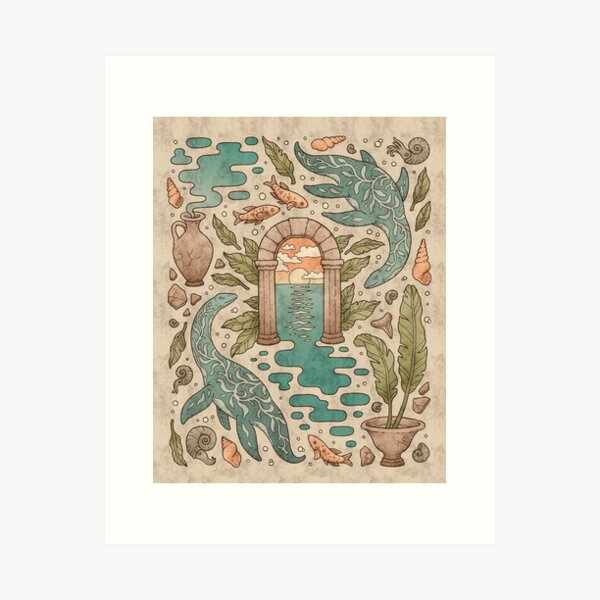 Paradise Panthalassa | Natural History Fantasy Art Art Print