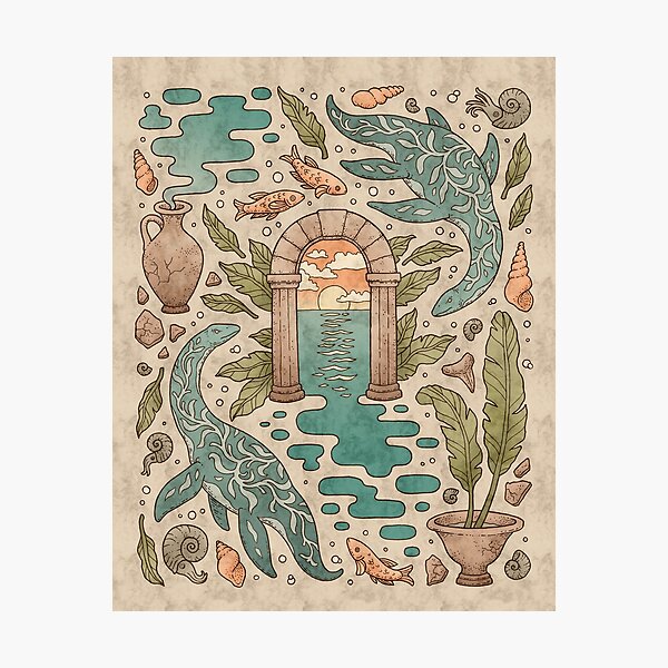 Paradise Panthalassa | Natural History Ocean Fantasy Art Photographic Print