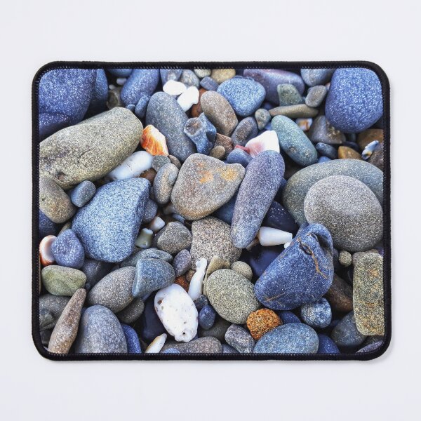 Item preview, Beach Pebbles Vintage Blues Greys Beige Greige with some White Shell Pieces designed and sold by Beachy.