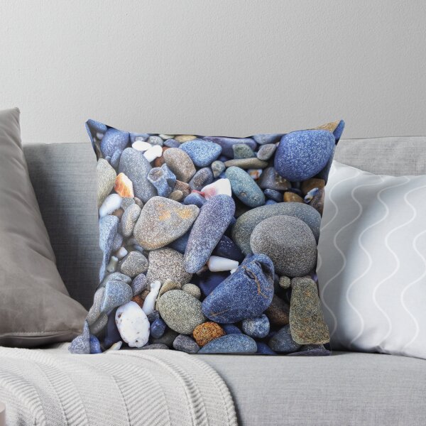 Item preview, Beach Pebbles Vintage Blues Greys Beige Greige with some White Shell Pieces designed and sold by Beachy.