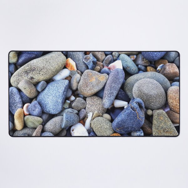 Item preview, Beach Pebbles Vintage Blues Greys Beige Greige with some White Shell Pieces designed and sold by Beachy.
