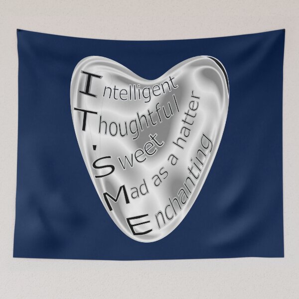 Item preview, Affirming acrostic poem on chrome heart designed and sold by CottagePop.