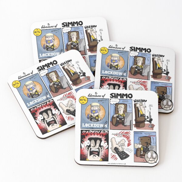 Lockdown: Replay - The Adventures of Simmo Comic Strip Coasters (Set of 4)
