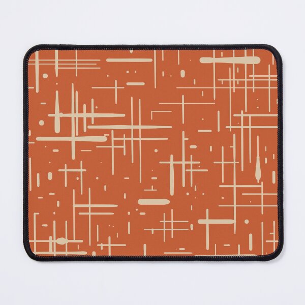 Item preview, Mid-Century Modern Kinetikos Pattern in Mid Mod Burnt Orange and Beige designed and sold by kierkegaard.