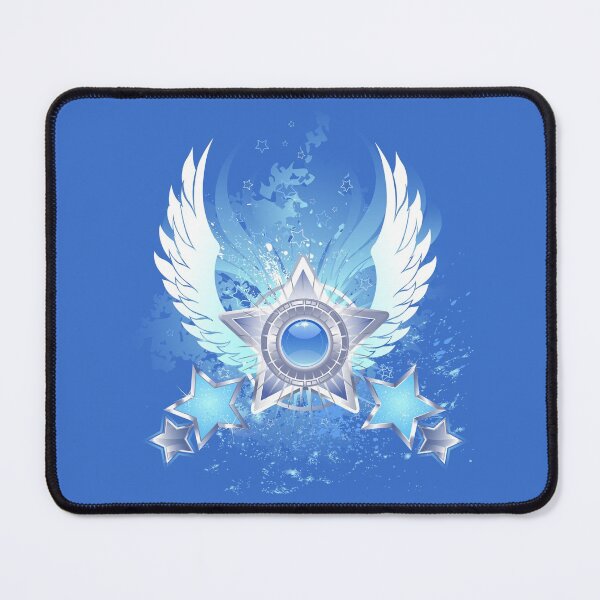 Item preview, Five silver stars on blue background designed and sold by Blackmoon9.
