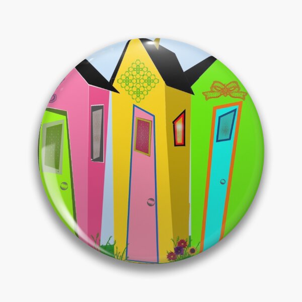Item preview, Jelly Row colourful cabins. designed and sold by TayDayArt.
