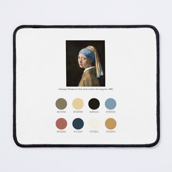 Item preview, Colour Palette of Johannes Vermeer’s Girl with a Pearl Earring (ca. 1665) designed and sold by CoffeewithAnh.